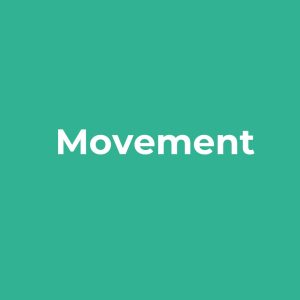 green square with the word Movement